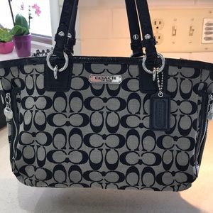 Black and Gray Coach Purse